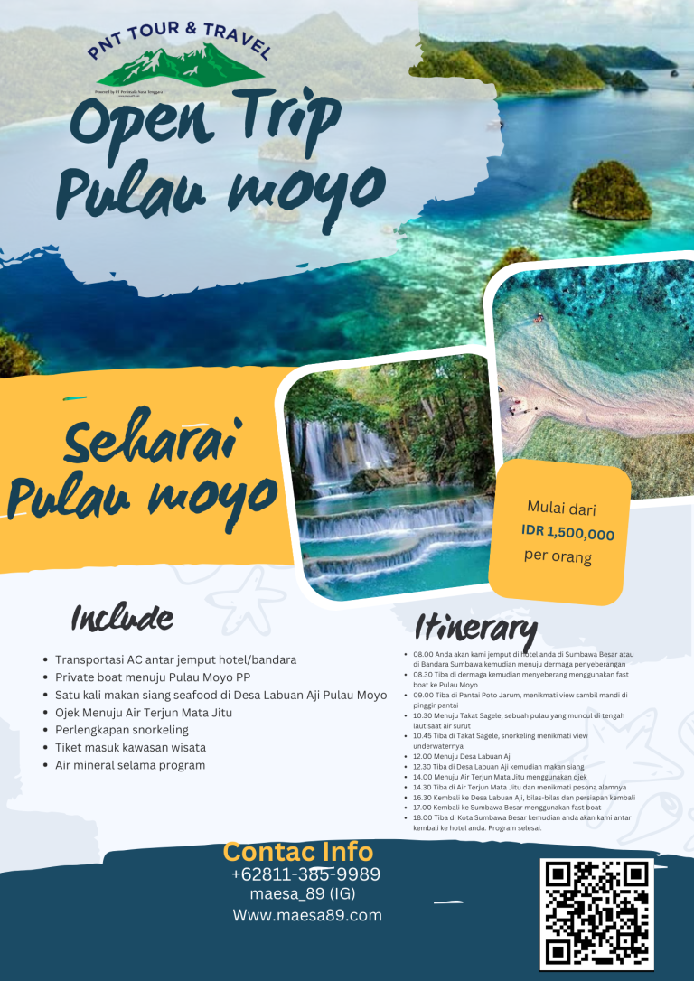 Biru Kuning Open Trip Raja Ampat Travel Flyer